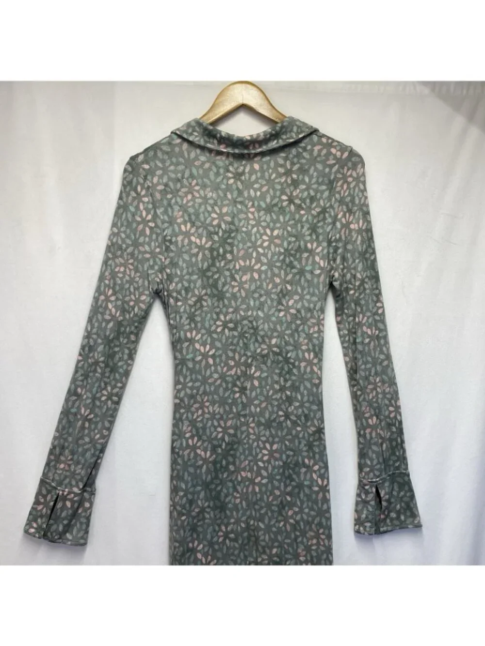 Free People Shayla Wrap Midi Dress Women Medium Mint Multicolor Deep V-Neckline